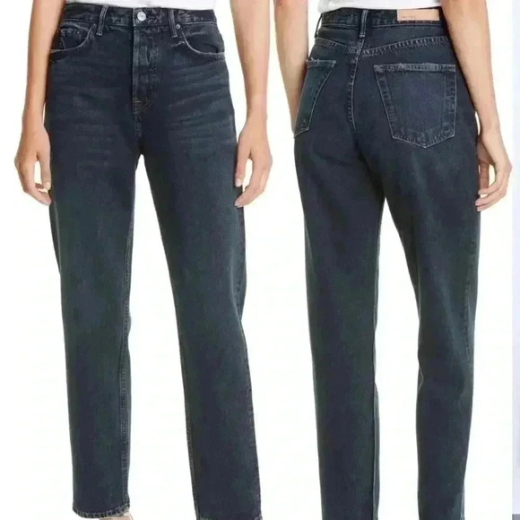 New GRLFRND The Devon Slim Boy High Rise Jeans Black Sz 24 - Picture 1 of 10